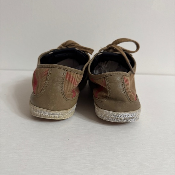 Burberry Nova Check Vulcanized Tan low cut Sneakers sz 39 US 9 Shoes - Picture 4 of 16